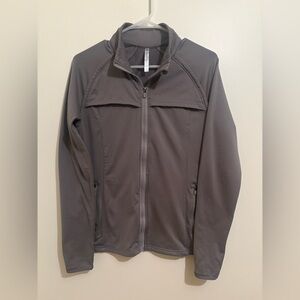 Fabletics Performance Lightweight Jacket in Grey Full Zip Athleisure Luxe Active